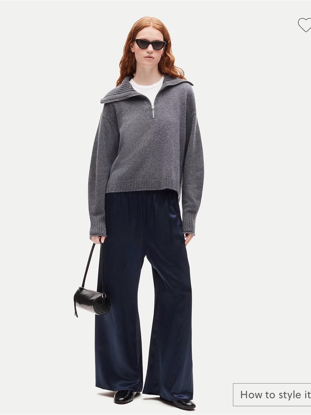 J. Crew Navy Wide-Leg Viscose Pants